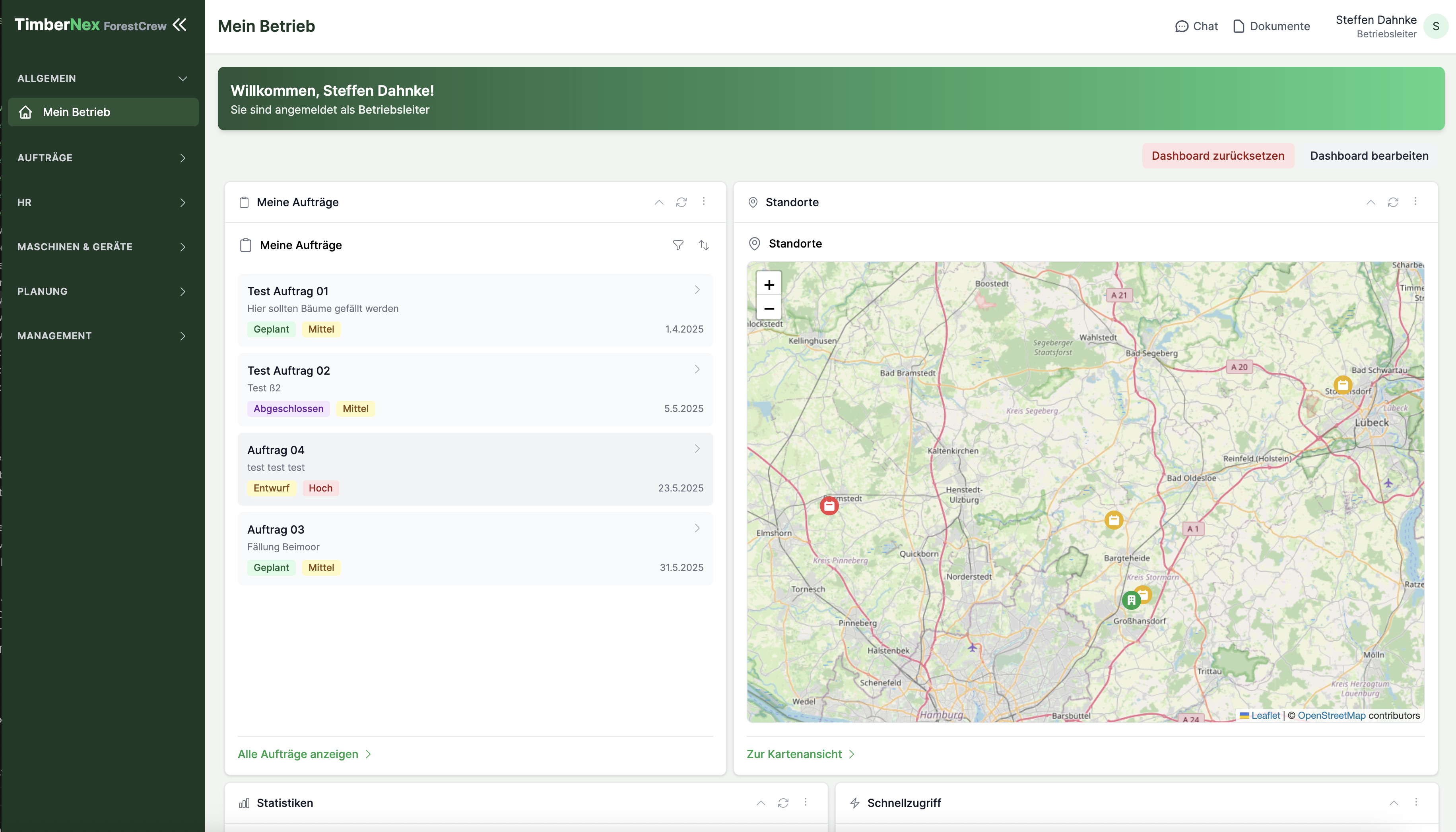 ForestCrew operations manager dashboard